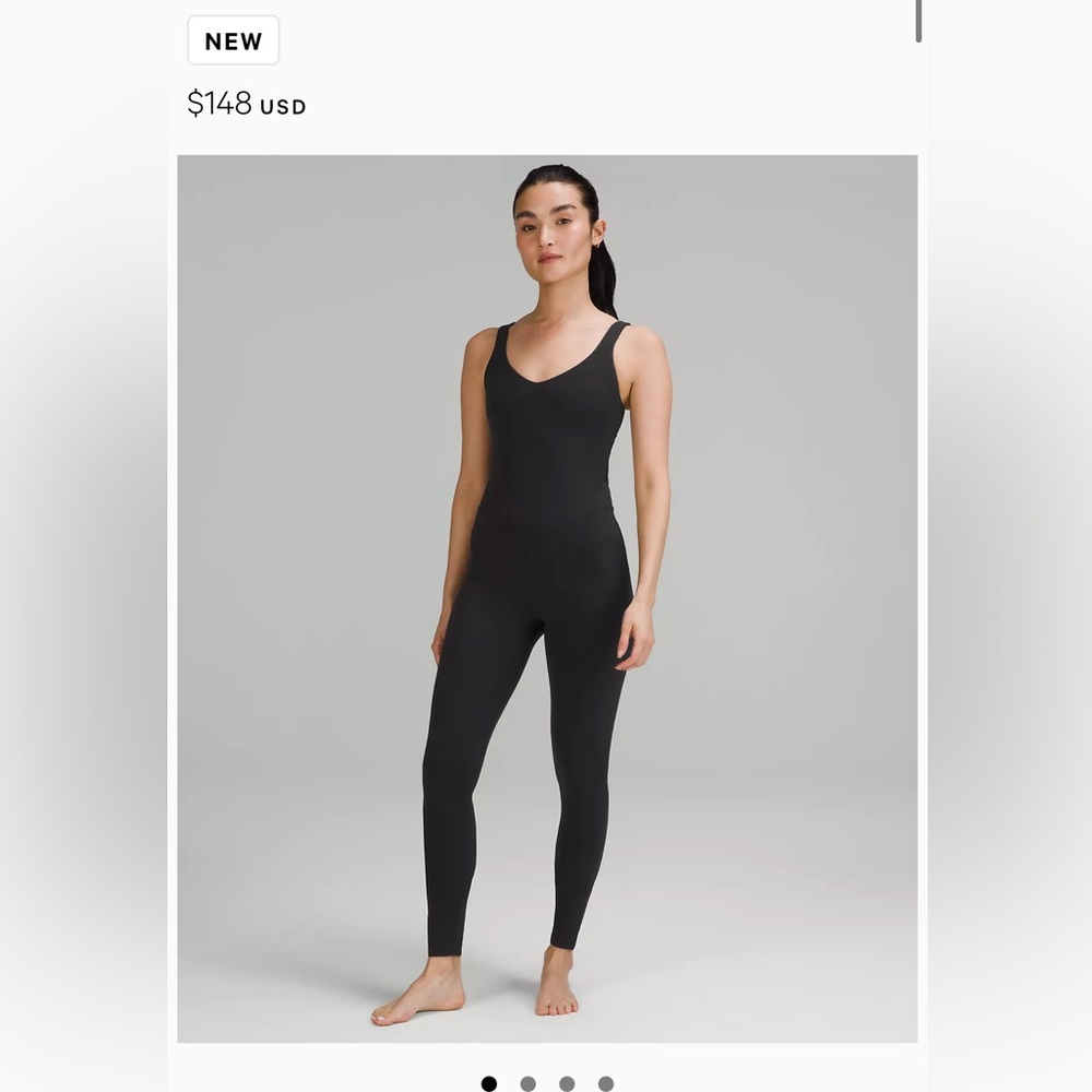 lululemon align body suit jumpsuit 28 inch size 4 , worn once